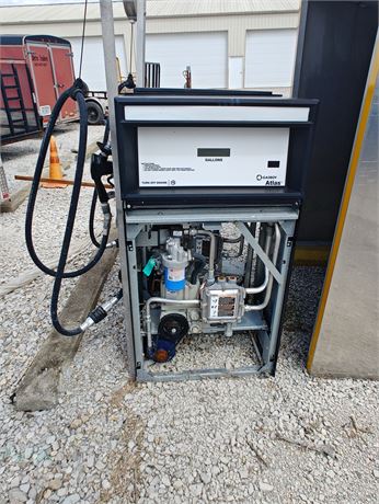 Three (3) Gasboy Atlas Fuel Pumps & one (1) pump shelter